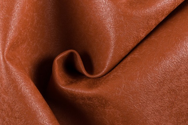 5101 Vitello agnello stampa motivo cachemire embossed cuoio